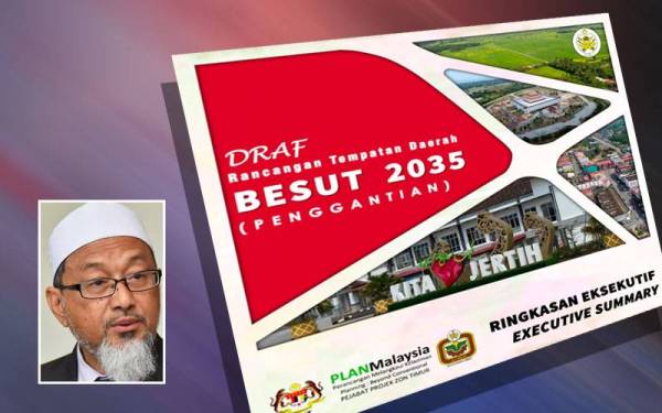 Kerajaan Terengganu memperuntukkan RM300,000 untuk kos pengurusan bagi memastikan Draf Rancangan Tempatan (RT) Daerah Besut 2035 (Penggantian) diselesaikan dan dipamerkan kepada umum mengikut jadual. Gambar kecil: Dr Alias