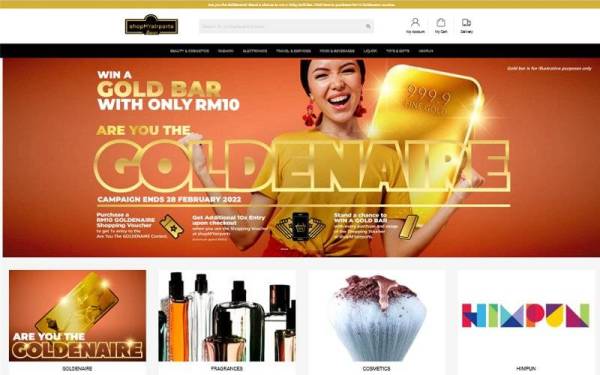 Malaysia Airports melancarkan kempen membeli-belah yang baharu - 'Are You The Goldenaire' bersempena ulang tahun pertama shopMYairports pada Selasa.