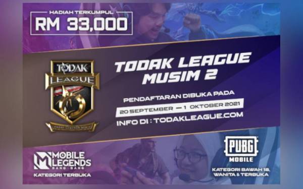 Kejohanan Todak League Musim 2 menawarkan hadiah bernilai RM33,000.