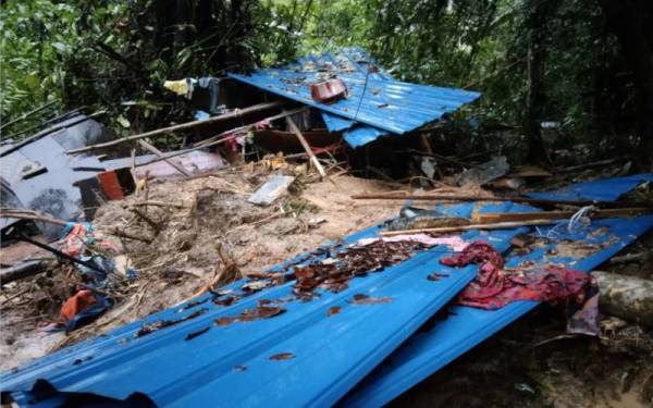 Kejadian tanah runtuh melibatkan dua maut dan empat selamat di Forest Hill, Bundusan, Penampang.