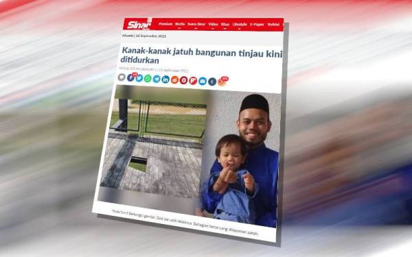 Sebelum ini Sinar Harian melaporkan,Zaid yang mengalami pendarahan dalaman pada otak selepas terjatuh dari bangunan tinjau di Taman Rekreasi Wetland Setia Alam terpaksa ditidurkan untuk mengelak bahagian sensitif itu mengalami kecederaan lebih serius.