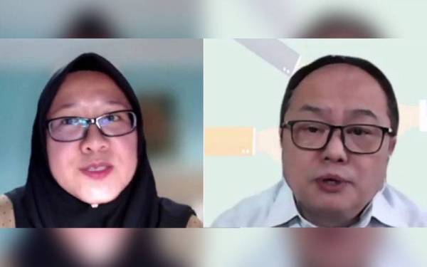 Isnaraissah Munirah (kiri) dan Thomas dalam webinar Money Politics: 'Reform for Electoral Campaign Financing, Clean Up Time?' pada Sabtu.