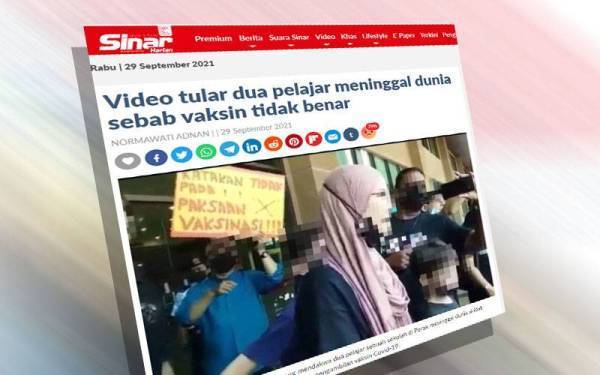 Kematian Dua Pelajar Sebab Penyakit Lain Tiada Kaitan Vaksinasi