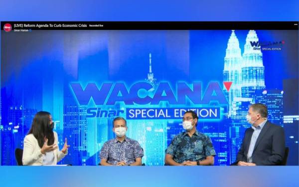 Wacana Sinar Harian bertajuk Agenda Reformasi untuk Mengatasi Krisis Ekonomi. Program yang dikendalikan oleh Zoraya Vadillo itu disiarkan secara langsung di semua platform media Sinar Harian pada Jumaat.