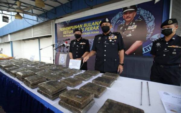 Sebanyak 62 ketulan ganja mampat dirampas daripada lelaki warga India di Bandar Lahat Mines pada Isnin.