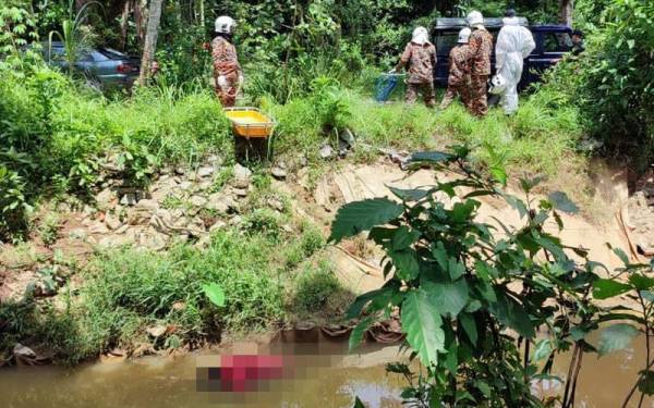 Lokasi penemuan mayat mangsa - Foto: JBPM Perak