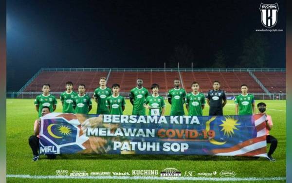 Kuching City menggunakan tempoh rehat sebulan untuk membina semula kekuatan pasukan bagi menempuh baki persaingan Piala Malaysia. - Foto Kuching City FC