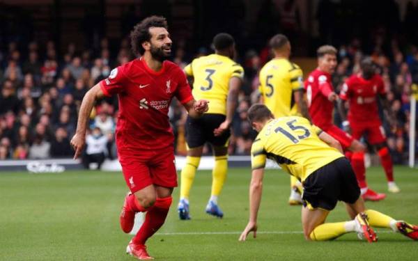 Salah meledak gol keempat Liverpool ketika menewaskan Watford dalam perlawanan Liga Perdana Inggeris di Stadium Vicarage Road pada Sabtu.