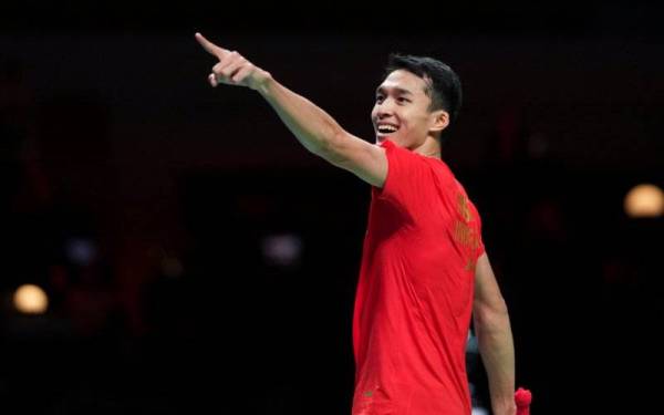 Jonatan Christie watak utama di final Piala Thomas. -Foto: AFP