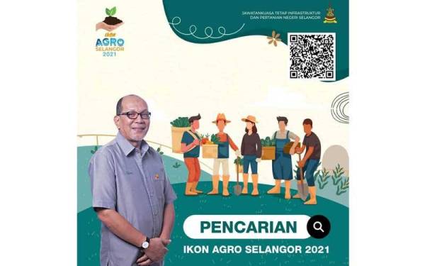 Pendaftaran untuk Pencarian Ikon Agro Selangor 2021 dibuka bermula 19 Oktober hingga 24 Oktober ini.