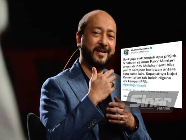 Mukhriz. - Foto SINAR HARIAN/ASRIL ASWANDI SHUKOR (Gambar kecil :Ciapan Mukhriz di Twitter miliknya pada Khamis.)