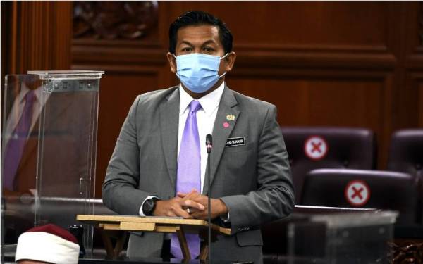 Mohd Shahar ketika Persidangan Dewan Negara di Bangunan Parlimen pada Selasa. - Foto Bernama 