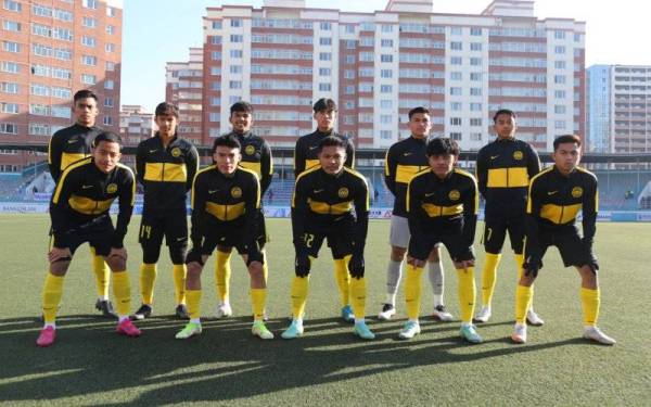 Skuad B-22 negara yang bakal membawa cabaran Malaysia di pusingan akhir Piala Asia B-23 2022 di Uzbekistan tahun depan. -Foto: Mongolian Football Federation