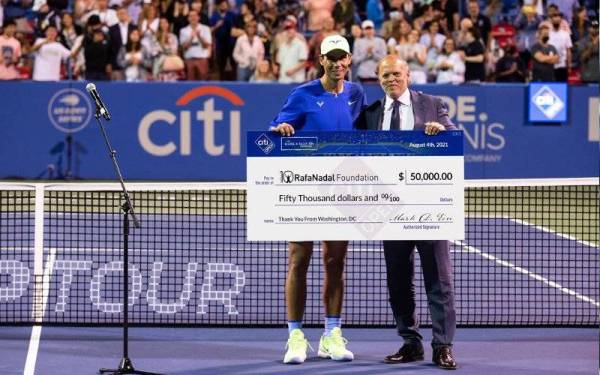 Nadal ketika menyertai Terbuka Citi di Washington pada Ogos.