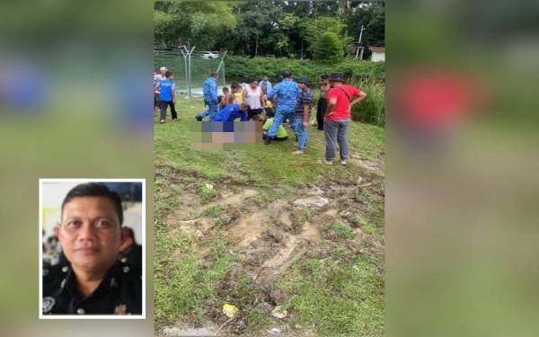 Seorang daripada mangsa yang disahkan meninggal dunia di tempat kejadian akibat lemas. - Foto ihsan pembaca (Gambar kecil: Zulkifli)