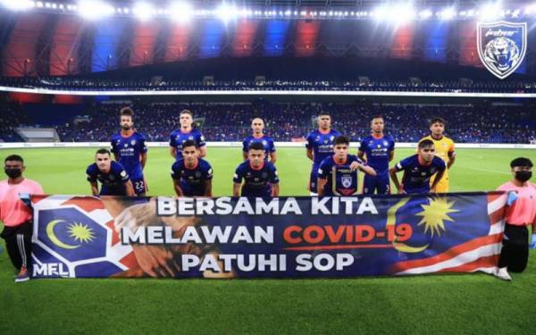 Kesebelasan utama Harimau Selatan ketika berdepan Sabah FC dalam aksi Kumpulan D saingan Piala Malaysia di Stadium Sultan Ibrahim. - Foto JohorSouthernTigers