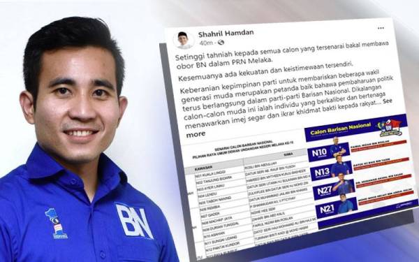 Hantaran Shahril Sufian menerusi Facebook pada Sabtu.