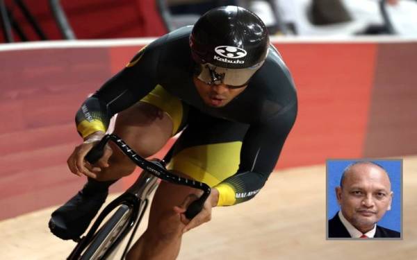 Pelumba berbasikal trek negara, Datuk Azizulhasni Awang antara atlet sukan berprestasi tinggi yang mengalas cabaran negara di Sukan Olimpik Tokyo 2020, Ogos lalu. gambar kecil: Pekan