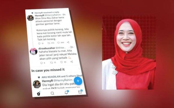 Tangkap layar Twitter Dira Abu Zahar