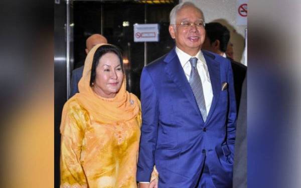 Najib dan Rosmah. - Foto fail/Bernama