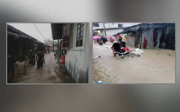 Sebahagian penduduk Kg Pulau Perhentian keluar ke lokasi selamat setelah kediaman di naiki air jam 4 pagi pada Khamis.