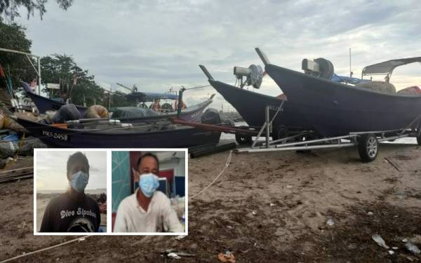 Nelayan Pantai Puteri harap nasib mereka mendapat pembelaan. Gambar kecil : Sajahan, Azmi .