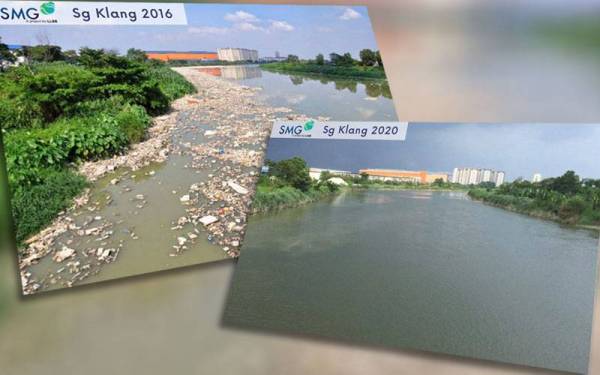 Keadaan sampah di Sungai Klang tahun lalu.