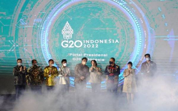 Jawatan Presiden G20 bagi Indonesia bermula dari 1 Disember, 2021 hingga 30 November, 2022 dengan tema 'Pulih Bersama, Pulih Lebih Kuat'. - Foto Antara/Hafidz Mubarak A/wsj