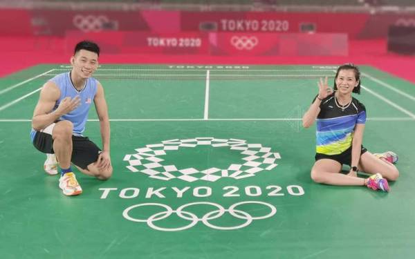 Peng Soon dan Liu Ying ketika di temasya Sukan Olimpik Tokyo 2020 lalu. - Foto Goh Liu Ying