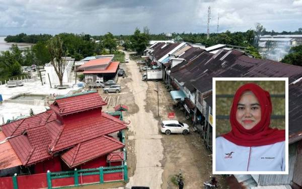 Suasana di Pasar Pekan Lingga yang merupakan kawasan pedalaman dalam bahagian Sri Aman dengan majoriti penduduknya terdiri daripada masyarakat Islam dan lebih 50 peratus adalah etnik Iban. (Gambar kecil: Dayang Noorazah)