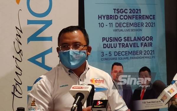 Amirudin pada sidang akhbar selepas merasmikan TSGC2021 di Hotel New World, Petaling Jaya pada Jumaat.