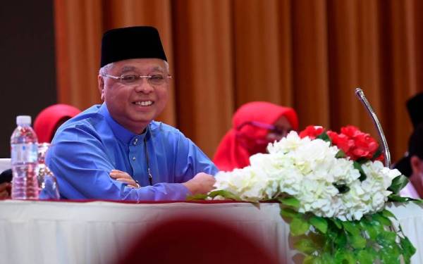 Perdana Menteri merangkap Naib Presiden UMNO Datuk Seri Ismail Sabri Yaakob ketika hadir pada Majlis Perasmian Mesyuarat Perwakilan Wanita, Pergerakan Pemuda dan Puteri UMNO Bahagian Bera di Dewan Konvensyen Daerah Bera hari ini. - Foto Bernama