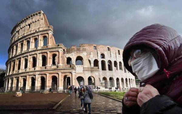 Kerajaan Itali meluluskan dekri untuk melanjutkan tempoh darurat kepada tiga bulan lagi sehingga 31 Mac 2022 berikutan pandemik Covid-19. Foto AFP