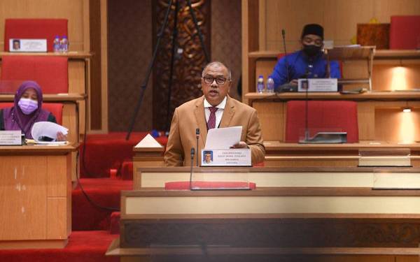 Mohd Zolkafly ketika sesi penggulungan Sidang DUN Perak pada Khamis. -Foto: Urusetia Dewan Negeri Perak