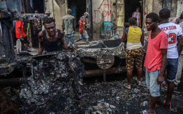 Letupan berlaku di Cap-Haitien, bandar kedua terbesar Haiti, yang terletak di pantai utara negara itu. - Foto Richard Pierrin/AFP