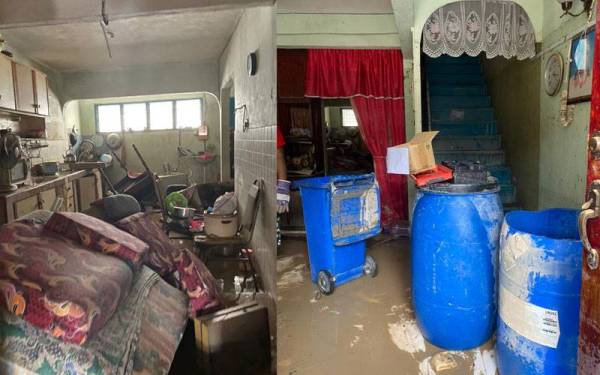 Beginilah keadaan rumah mangsa selepas banjir.