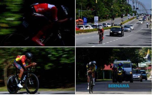 Sapura Cycling Team (TSC) bermula langkah kanan pada hari pertama Kejohanan Berbasikal Lebuh Raya Kebangsaan 2021 selepas pelumba pasukan berkenaan Muhammad Nur Aiman Rosli muncul juara dalam acara ujian masa perseorangan pada Rabu. - Foto Bernama