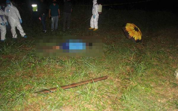 Mangsa ditemui tertiarap dalam keadaan berlumuran darah dipercayai dipukul dalam kejadian di kawasan lapang di Kingfisher, Kota Kinabalu.