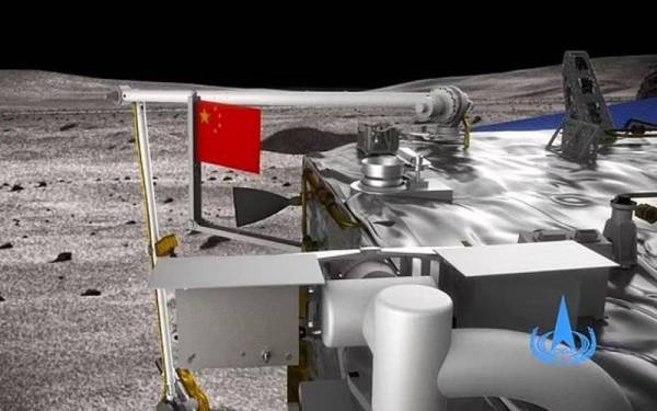 Gambar fail menunjukkan kapal angkasa pendaratan China, Chang'e-5 di bulan pada tahun 2020. - Foto CNSA