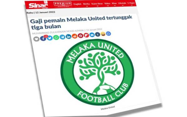 Sinar Harian melaporkan meski Liga Malaysia (Liga-M) musim ini bakal bermula tidak lama lagi, namun Melaka United FC dilaporkan masih belum melunaskan gaji pemainnya pada musim lalu.