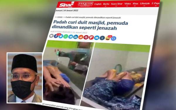 Laporan Sinar Harian pada Selasa. Gambar kecil: Idris Ahmad