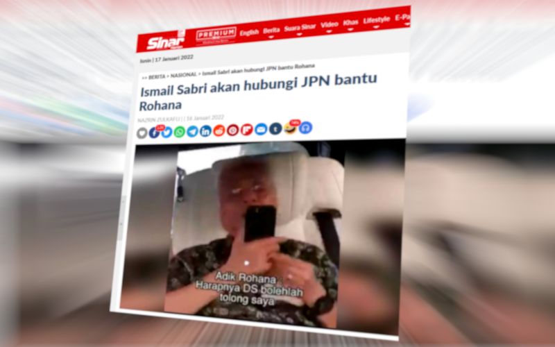 Laporan Sinar Harian pada Ahad.