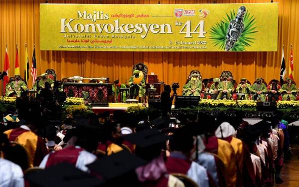 Majlis Konvokesyen Universiti Putra Malaysia (UPM) ke-44. - Foto Bernama