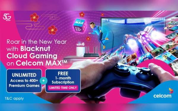 Pelanggan Celcom dapat menikmati lebih daripada 400 tajuk Cloud Gaming premium melalui mana-mana platform atau peranti dengan hanya RM40 sebulan.