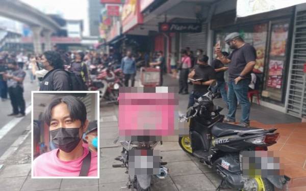 Penghantar makanan mengeluh ekoran terpaksa melalui jalan yang jauh berikutan jalan utama menuju Jalan Bangsar ditutup pagi ini. (Gambar kecil: Sukaimi)