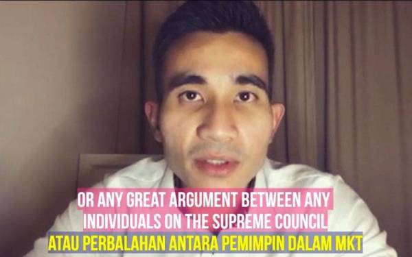 Shahril Sufian menjawab tuduhan Chin Tong menerusi rakaman video berdurasi 3 minit 50 saat pada malam Isnin.