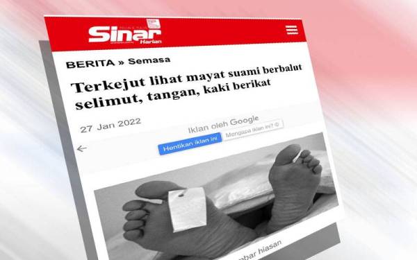 Laporan Sinar Harian pada 27 Januari lalu.