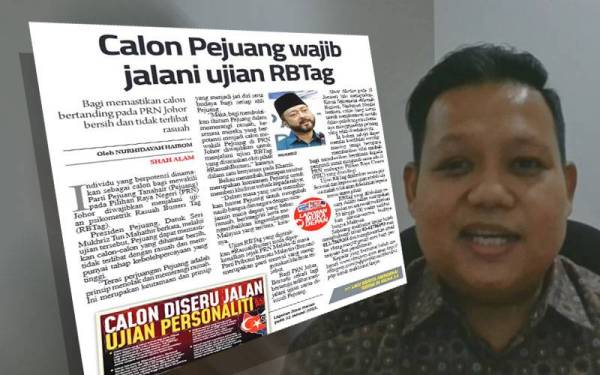 Laporan Sinar Harian pada Jumaat. Gambar kanan: Mujibu