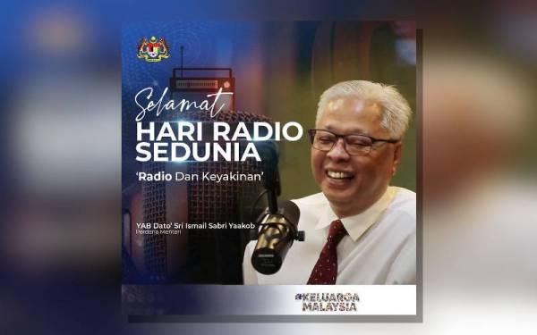 Perkongsian Ismail Sabri di Facebooknya sempena Hari Radio Sedunia.