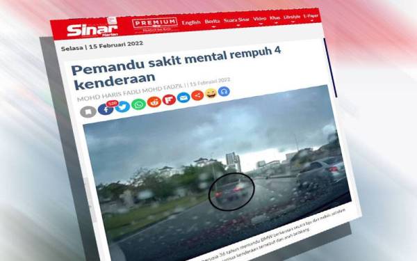 Seorang penghantar makanan dilaporkan cedera selepas dirempuh sebuah kereta jenis BMW dipercayai dipandu oleh seorang lelaki yang mempunyai masalah mental di Jalan Balakong menghala Seri Kembangan pada Ahad.